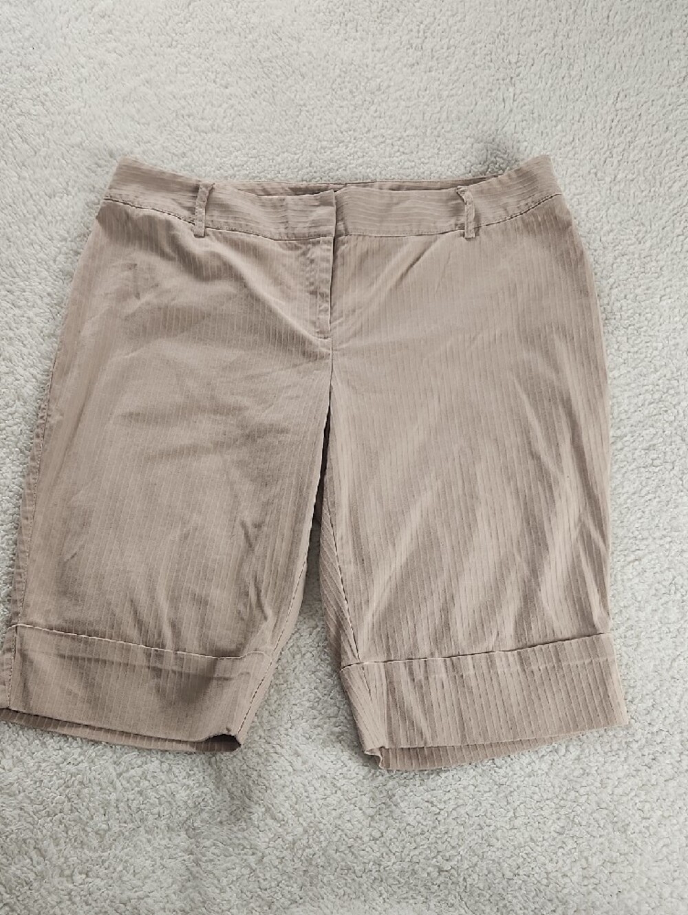 Dalia Collection Petite Womens Shorts in Light Beige